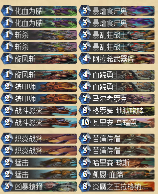 炉石传闻标准模式战士卡组推荐 炉石传闻新版本中速步伐战卡组推荐全方位攻略