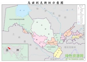 乌兹别克斯坦地图中文版jpg格式