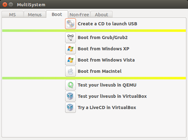 Ubuntu用MultiSystem创建多启动USB盘