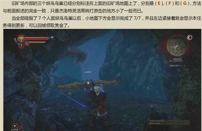巫师2人面妖鸟任务如何过